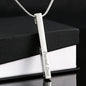 Personalised Vertical Bar Necklace (4 Sides Engraving)
