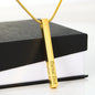 Personalised Vertical Bar Necklace (4 Sides Engraving)