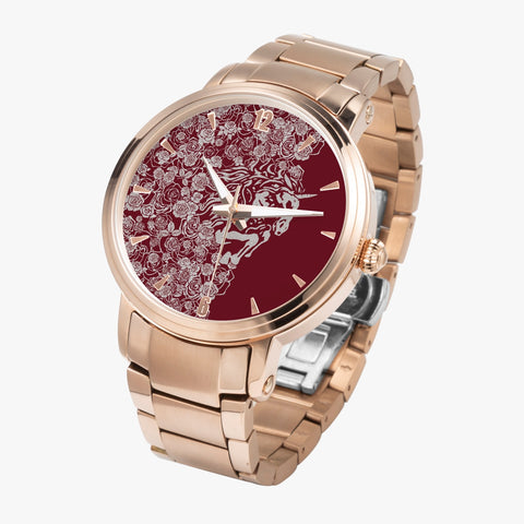 Lee EXCELLENT Stainless Steel Strap Automatic Watch - [Mens] - Crimson