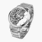 Lee EXCELLENT Stainless Steel Strap Automatic Watch - [Mens] - Black Roses_White BG