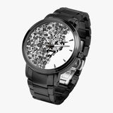 Lee EXCELLENT Stainless Steel Strap Automatic Watch - [Mens] - Black Roses_White BG