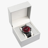 Stainless Steel Strap Automatic Watch [Mens] - Crimson BG_Black Roses