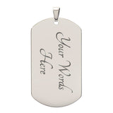 AK Aku "悪" Kanji [T8] Dog Tag Necklace - Engravable