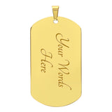 AK Aku "悪" Kanji [T8] Dog Tag Necklace - Engravable