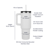Lidia T8 Shield Crest Laser Engraved Tumbler - 40 oz