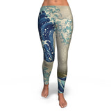 Hokusai Great Wave Equil Leggings - Womens