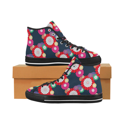 Kiku Floral Pattern Equil High Tops - Womens