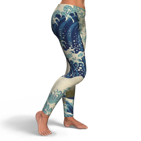 Hokusai Great Wave Equil Leggings - Womens