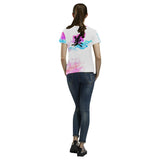 "Bi" - Beauty Kanji All Over Print T-Shirt - Womens - White