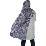 Lee's Excellent Hooded Coat with Unicorn - Cobalt Roses