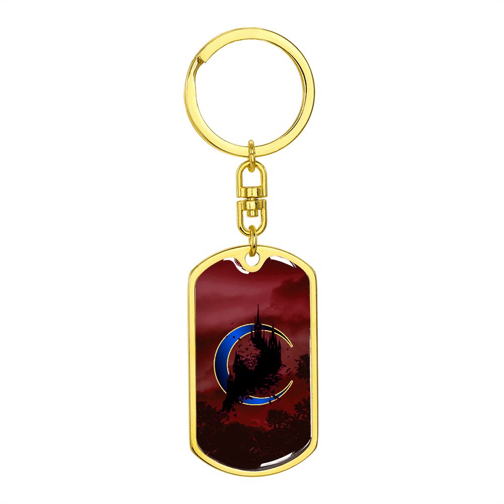Crescent moon store dog tag