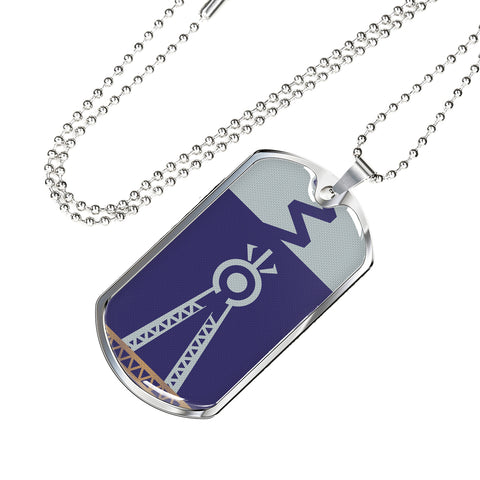 Julia MOTHER NATURE Dog Tag - Blue (Engraving Available)