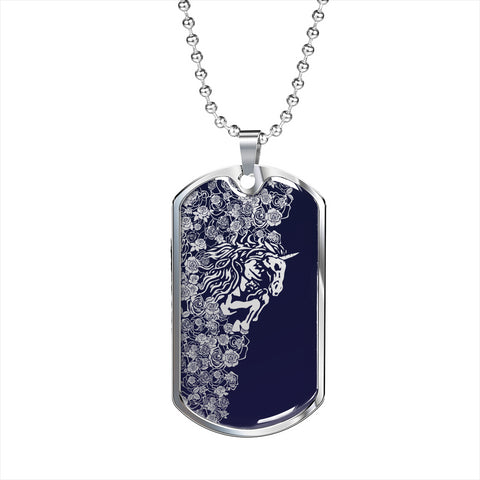 Lee's Excellent w/Unicorn Dog Tag - Blue