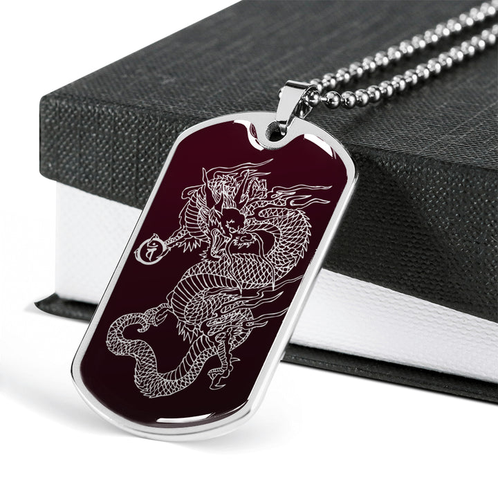 Dragon dog tag top