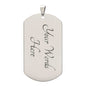 Crescent Moon dog tag necklace - Crimson [No Stroke]