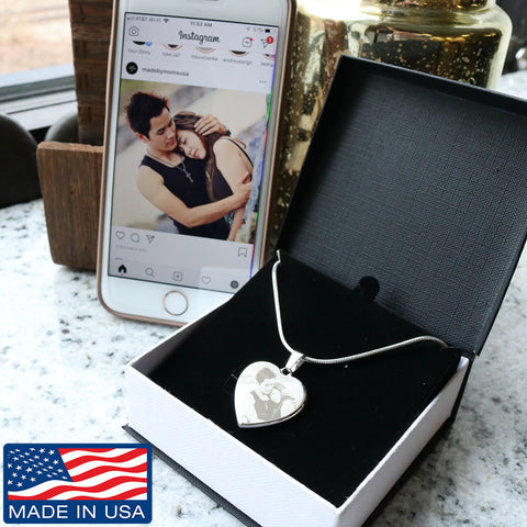 Create your own Photo Etched Heart Necklace