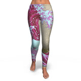 Pink Wave off Kanagawa Equil Leggings