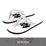 "Sakura" Kanji Flip Flops - Womens