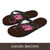 "Sakura" Kanji Flip Flops - Womens