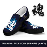 Tamashi - Soul Kanji (Navy) Slip Ons - Mens